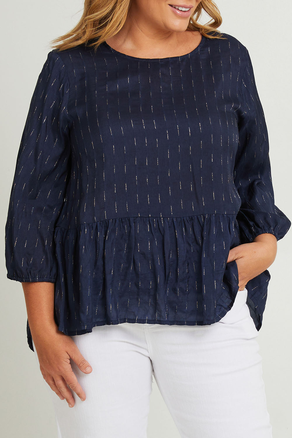 Preloved Belle Beach Top - Navy