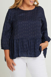 Preloved Belle Beach Top - Navy