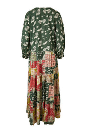 Product shot of the Middleton Beach Maxi Dress in colour Patcholive (Green), from the back