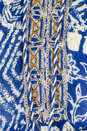 Product shot of the Tathra Beach Cotton Top in colour Blue (Blue), detail