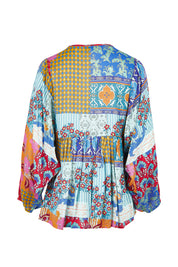 Product shot of the Burleigh Beach Top in colour Patchmulti, from the back