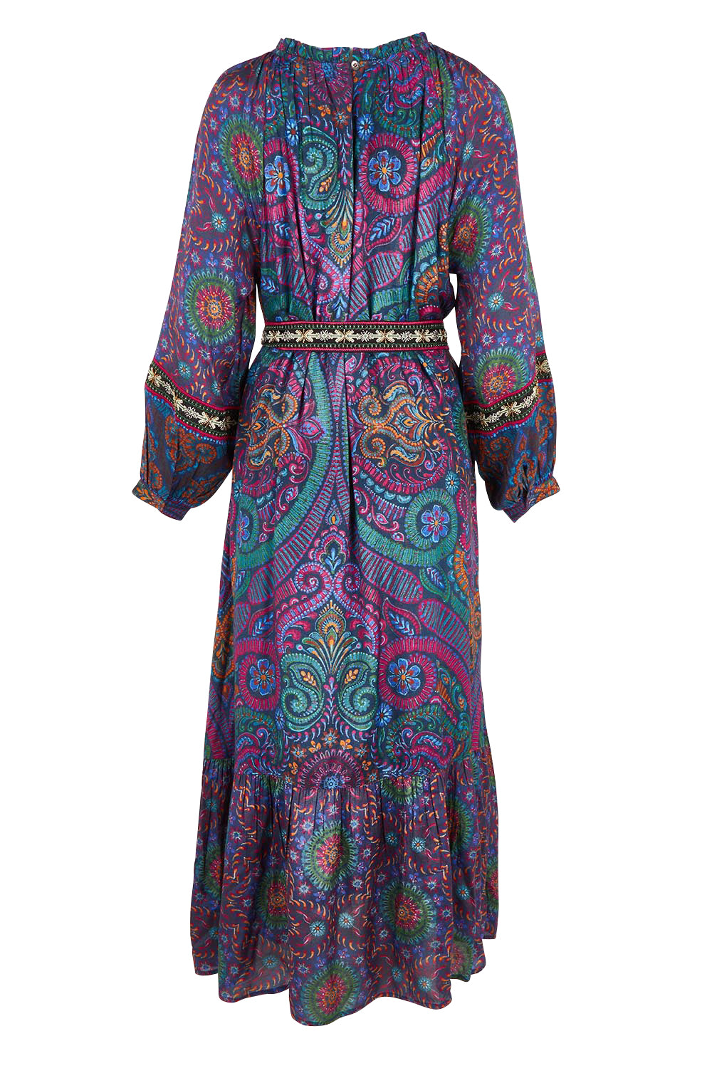 Product shot of the Edith Falls Maxi Dress in colour Paisley, from the back