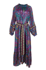 Product shot of the Edith Falls Maxi Dress in colour Paisley, from the front