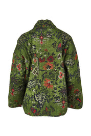 Product shot of the Edith Falls Jacket in colour Aztec (Green), from the back