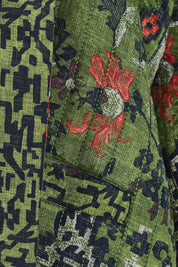 Product shot of the Edith Falls Jacket in colour Aztec (Green), detail