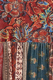 Product shot of the Middleton Beach Corduroy Dress in colour Jumble, detail