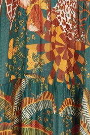 Product shot of the Wentworth Falls Maxi Dress in colour Leopard, detail