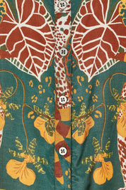 Product shot of the Wentworth Falls Shirt in colour Leopard, detail