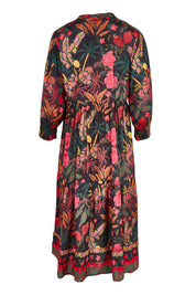 Product shot of the Florance Falls Dress in colour Wilderness, from the back