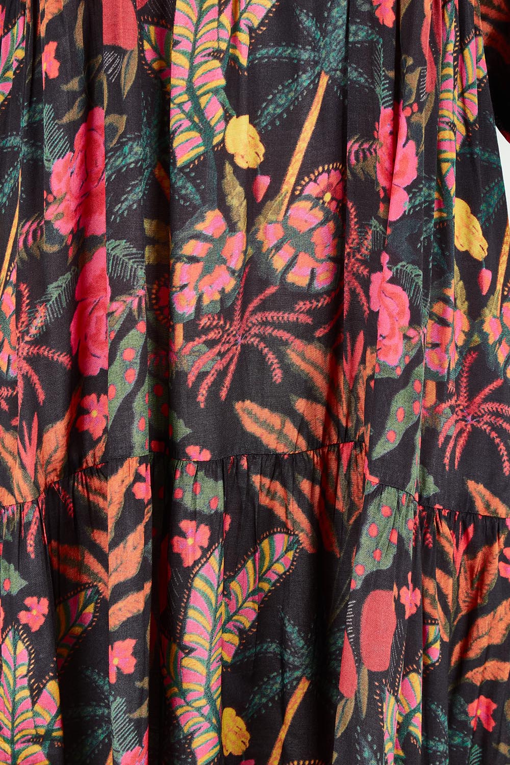 Product shot of the Florance Falls Dress in colour Wilderness, detail