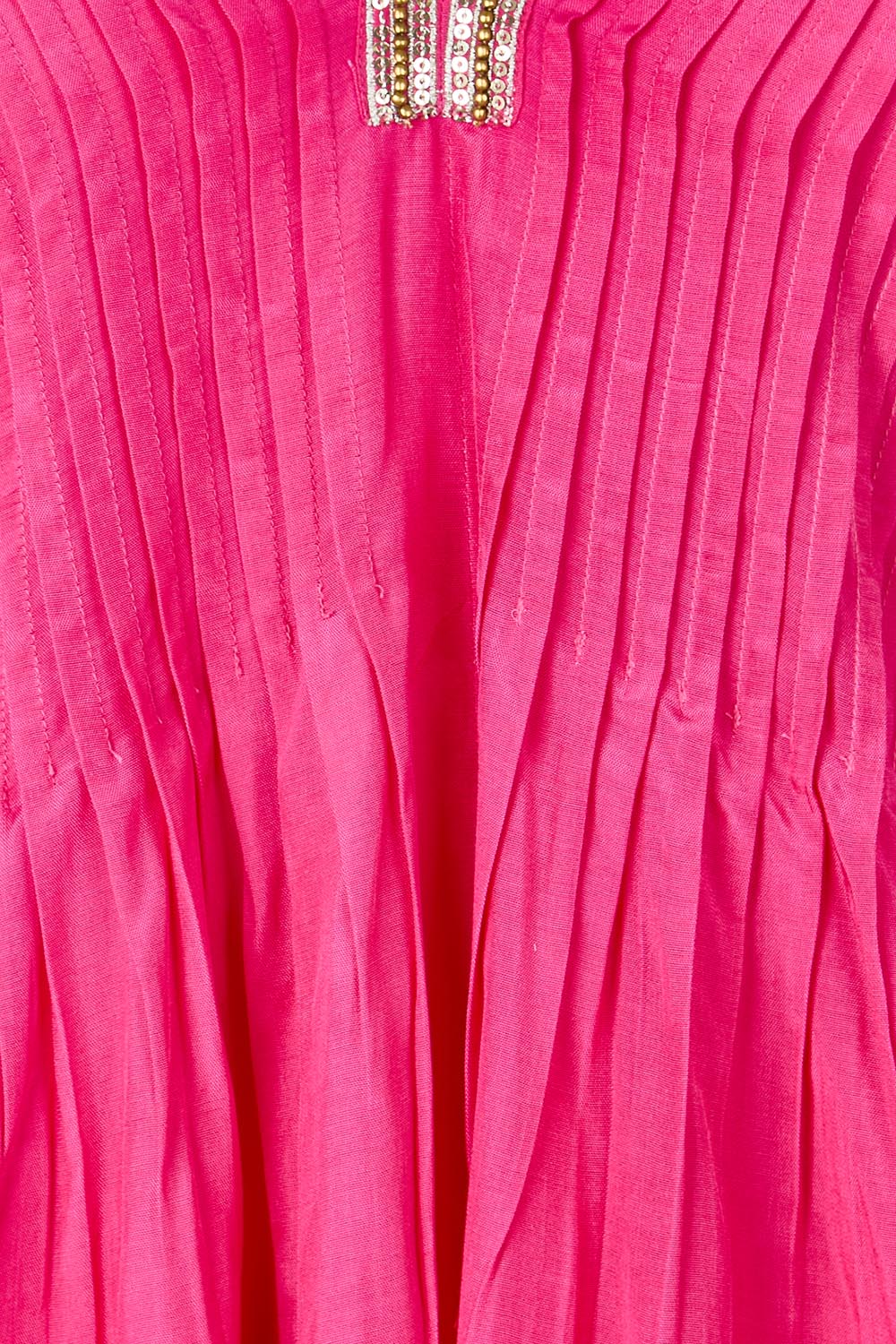 Product shot of the San Rafael Falls Kimono Dress – Pink in colour Pink, showing detail