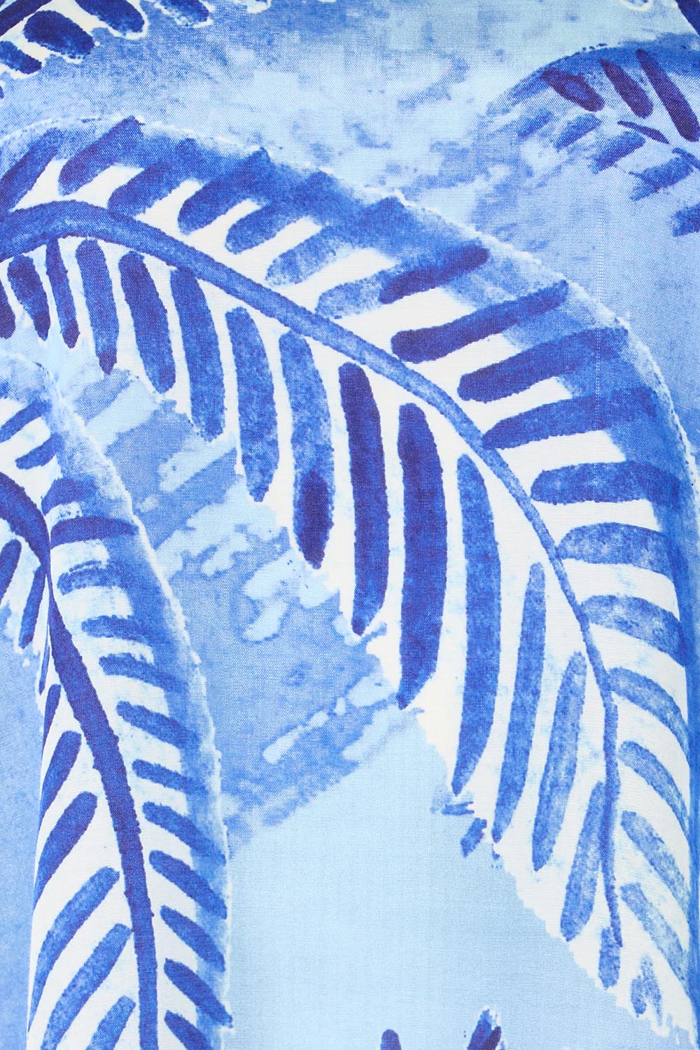 Product shot of the Palm Cove Top – Blue in colour Blue, showing detail