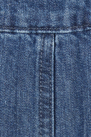 Product shot of the Dusk Journey Skirt in colour Midindigo (Blue), detail