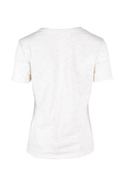 Product shot of the Printing Ink Tin colourShirt - Tiledflora (White), from the back