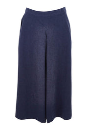 Product shot of the Intertidal Culottes in colour Maritime (Blue), from the front