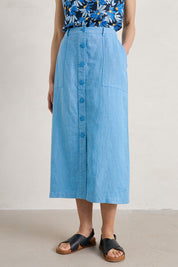Preloved Rosewell Farm Skirt - Seablue