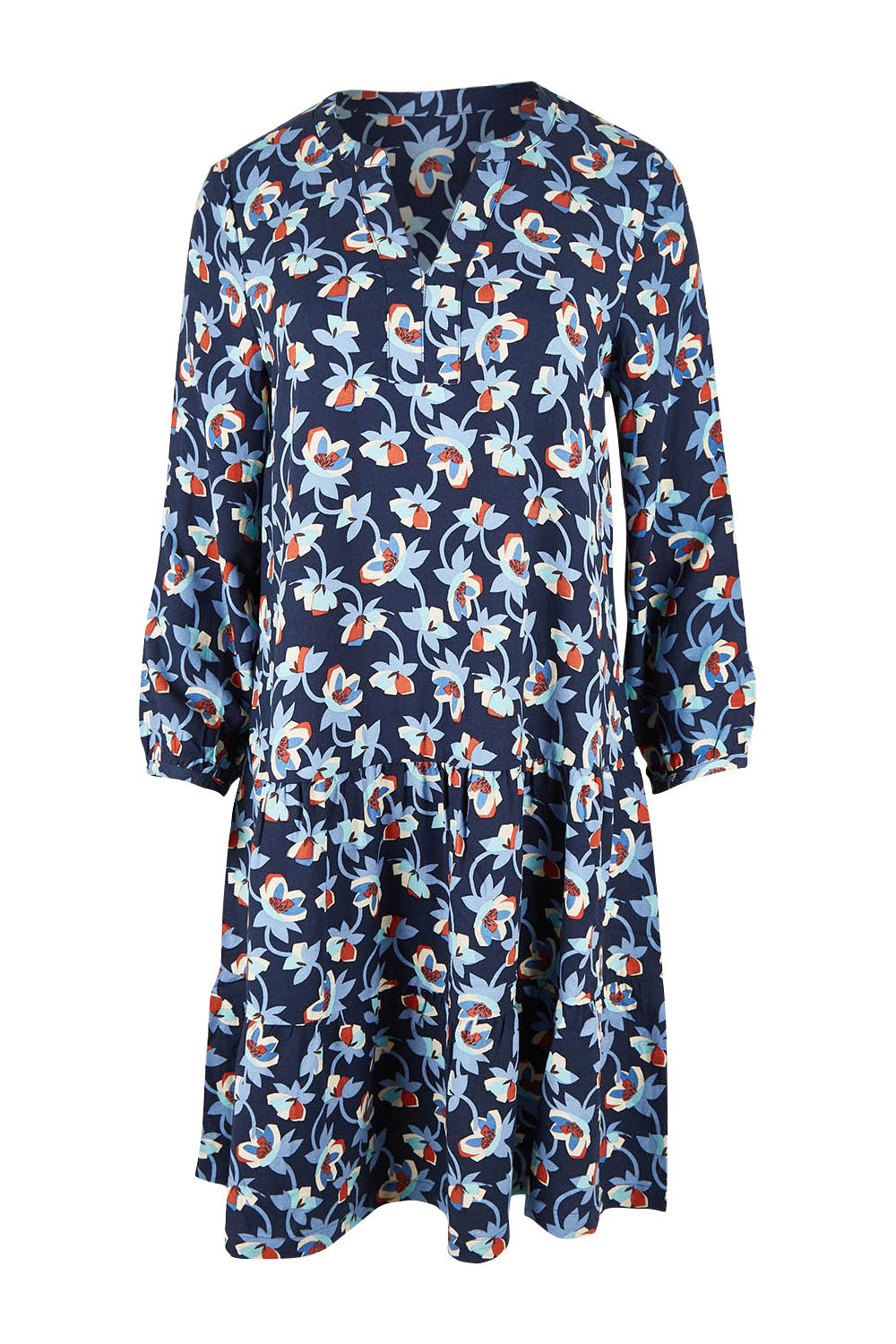 Product shot of the Proctor Dress in colour Hellcoll (Blue), from the front