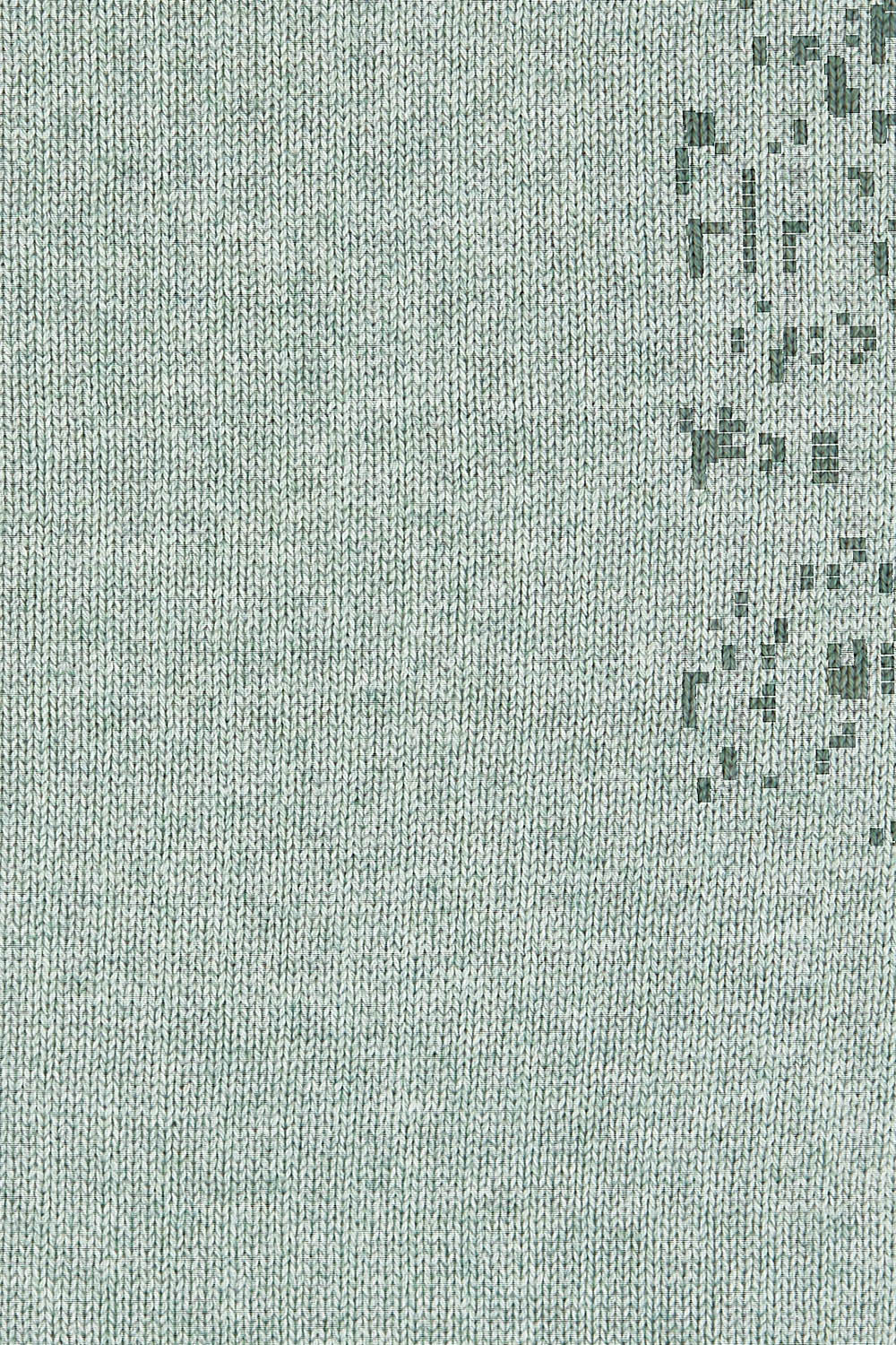 Product shot of the Caradon Jumper in colour Moth (Green), detail
