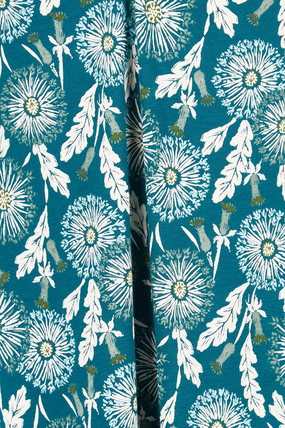 Product shot of the Three Quarter Secret Cove Dress in colour Dandelion (Blue), detail