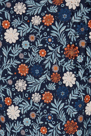Product shot of the Fox Page Dress in colour Bloom (Blue), detail