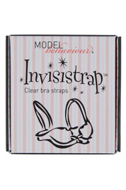 Product shot of the Invisistraps in colour Clear, from the front