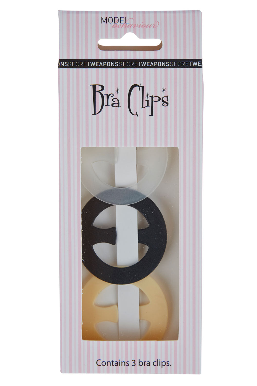 Product shot of the Bra Clips in colour Multi, from the front