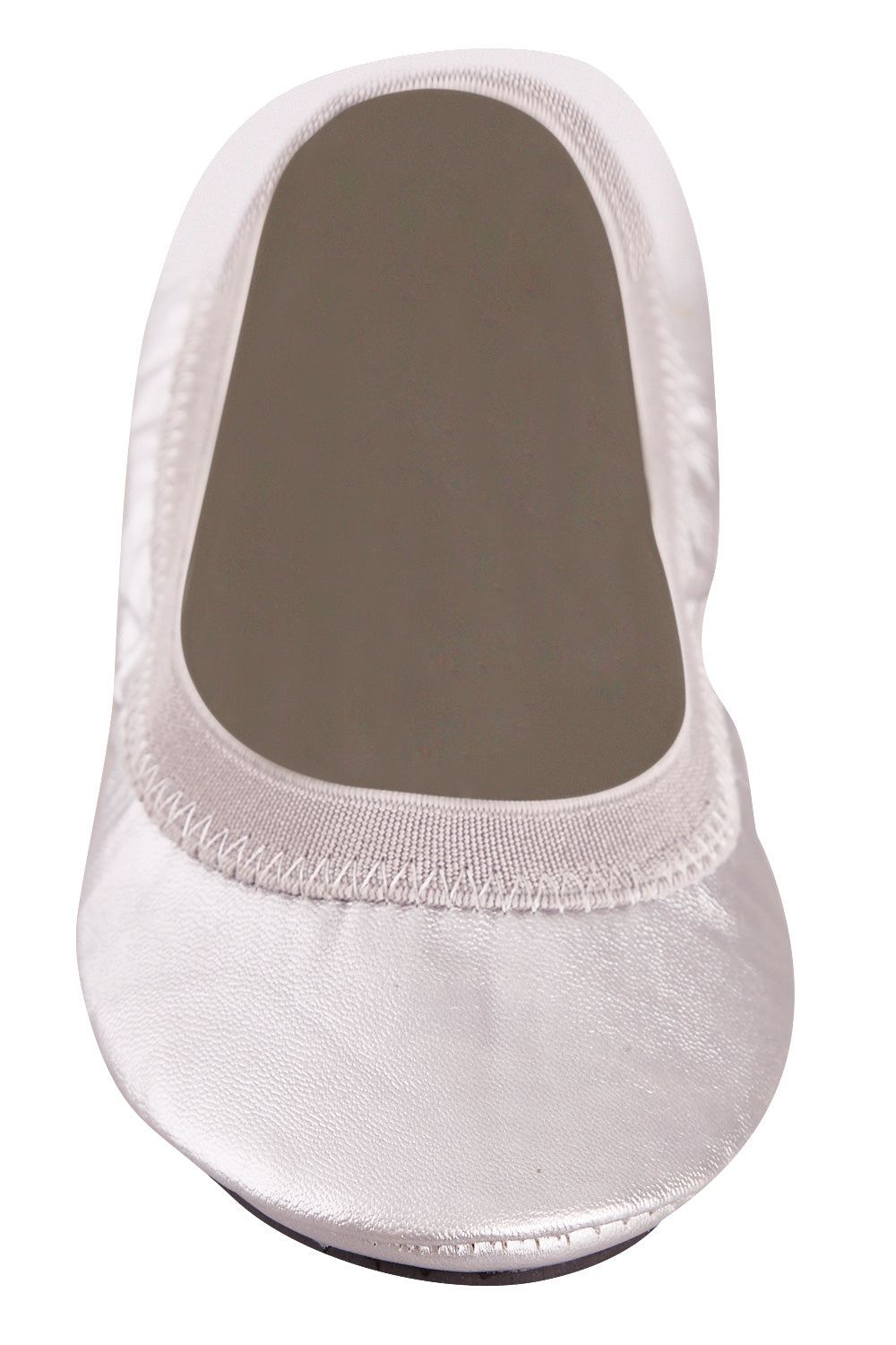 Product shot of the Fold Up Flats in colour SilveGlitz (Metallics), detail