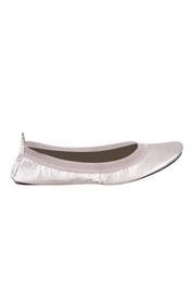 Product shot of the Fold Up Flats in colour SilveGlitz (Metallics), from the front
