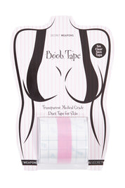 Product shot of the Boob Tape in colour Clear, from the front