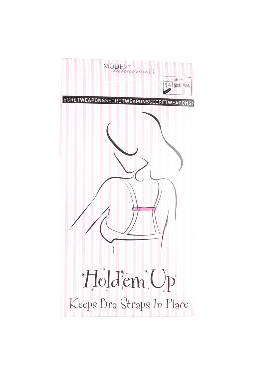 Product shot of the Hold 'Em Up in colour Bra Strap Holder - Nude, from the front