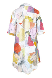 Product shot of the Petal Shirtmaker Dress – Petal in colour Petal, from the back