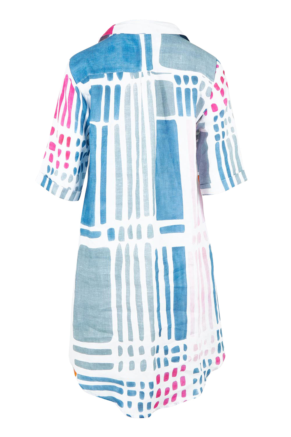 Product shot of the Gallery Shirtmaker Dress – Gallery in colour Gallery, from the back