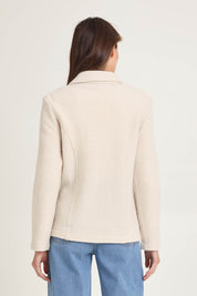 Boiled Wool Blazer – Cream