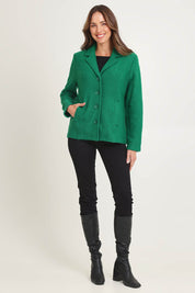 Boiled Wool Blazer – Green