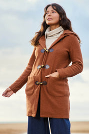 Duffle Boiled Wool Coat – Copper