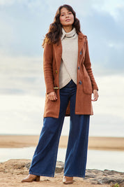 Duffle Boiled Wool Coat – Copper