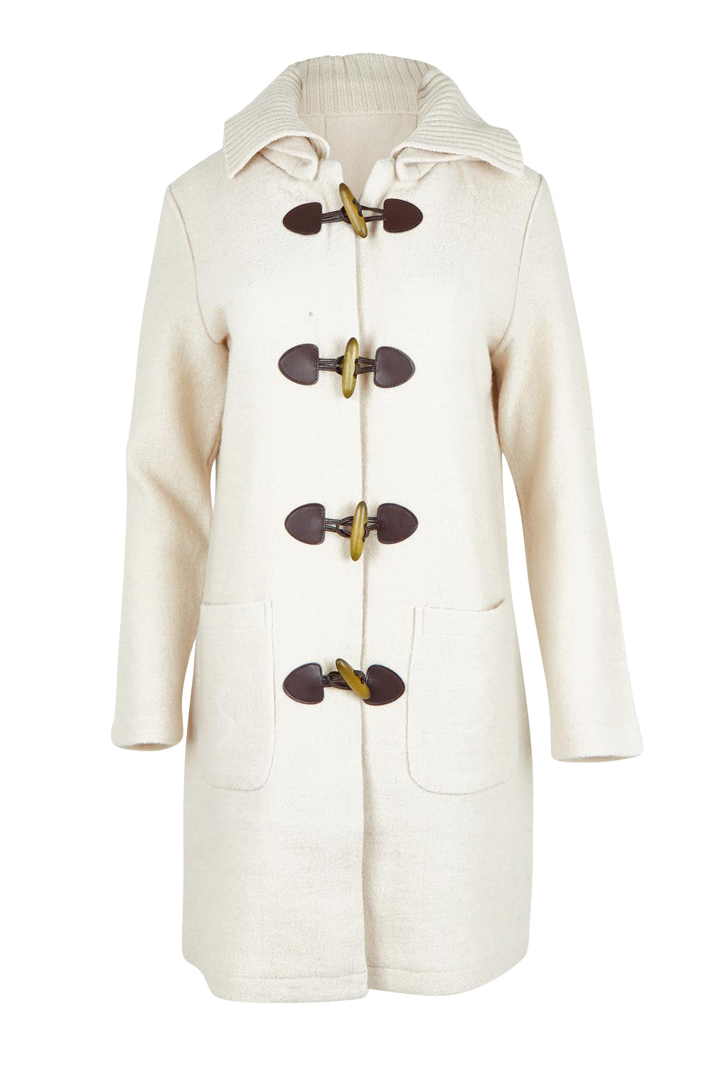 Duffle Boiled Wool Coat – Cream