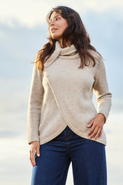 Moss Stitch Cowl Wool Sweater – Oatmarle