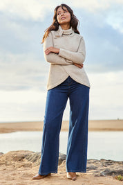 Moss Stitch Cowl Wool Sweater – Oatmarle
