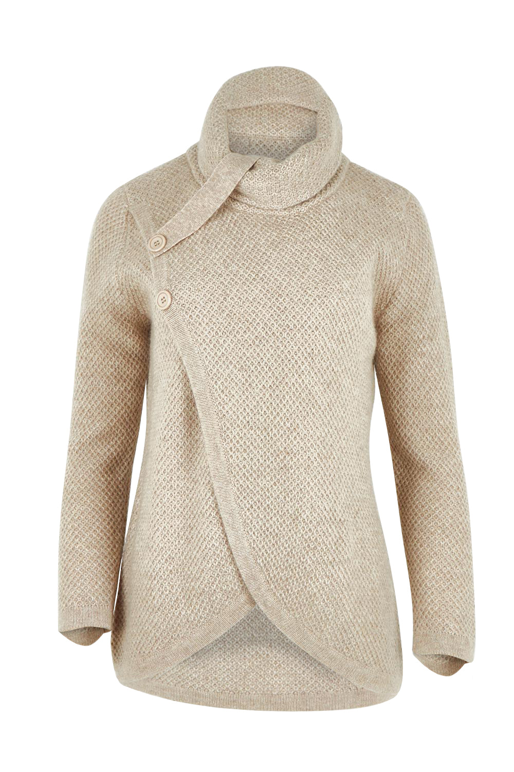 Moss Stitch Cowl Wool Sweater – Oatmarle