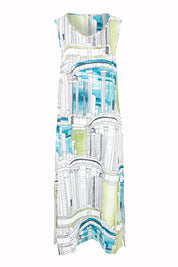 Product shot of the Rome V Neck Linen Maxi in colour Rome, from the front