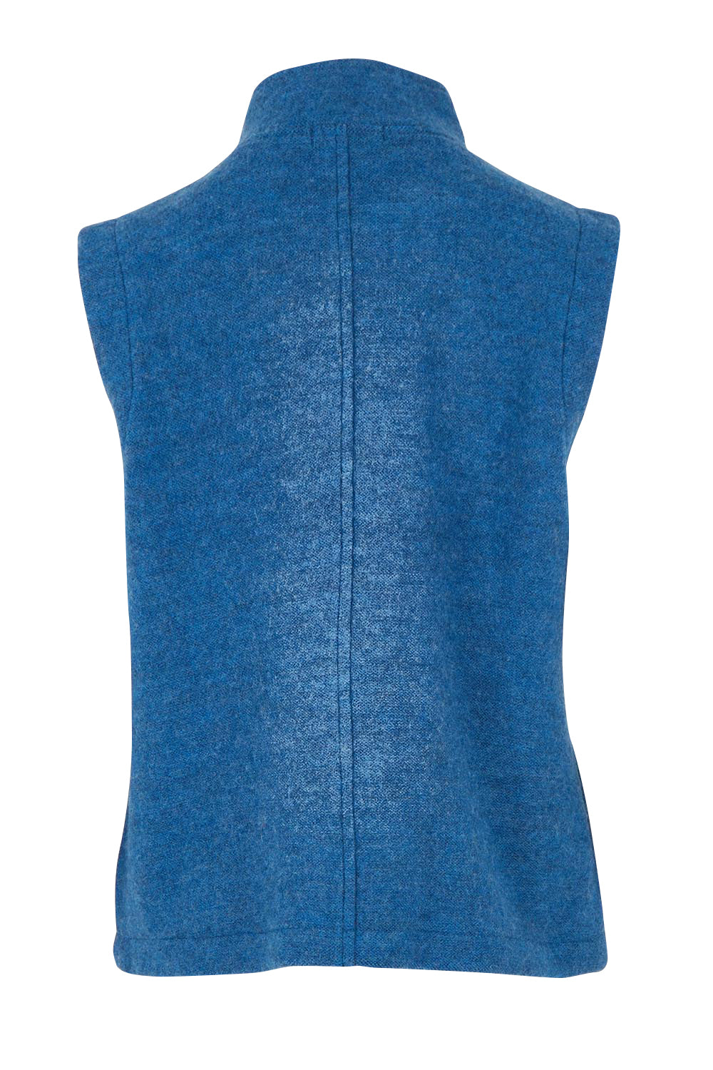 High Collar Boiled Wool Vest – Denim