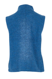 High Collar Boiled Wool Vest – Denim