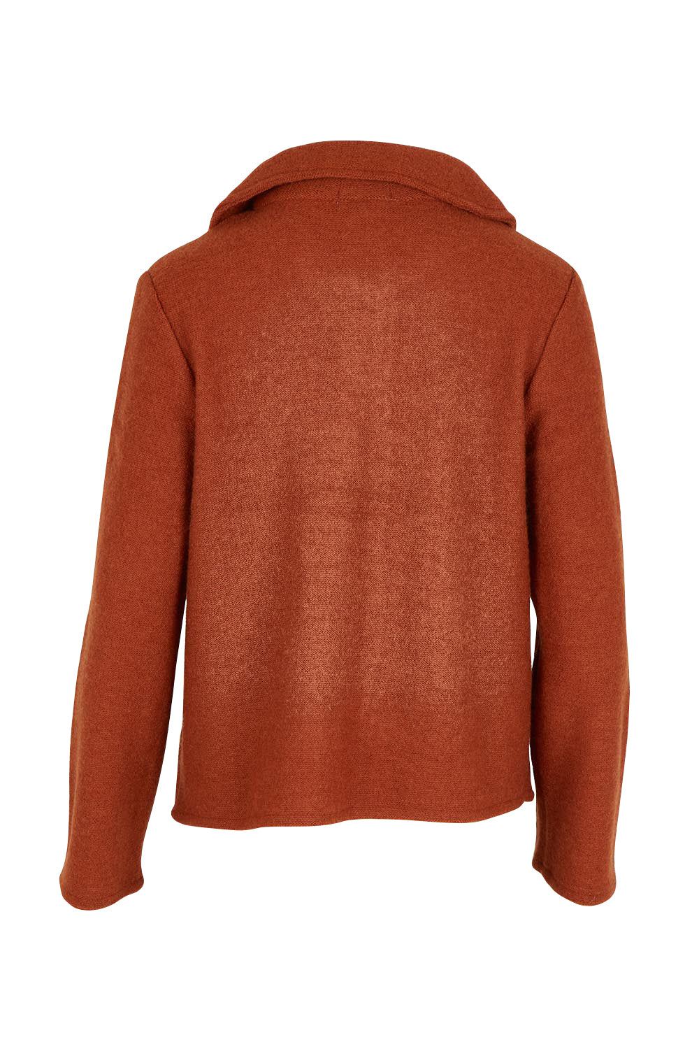 Audrey Collared Boiled Wool Jacket – Copper