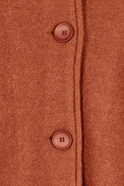 Audrey Collared Boiled Wool Jacket – Copper