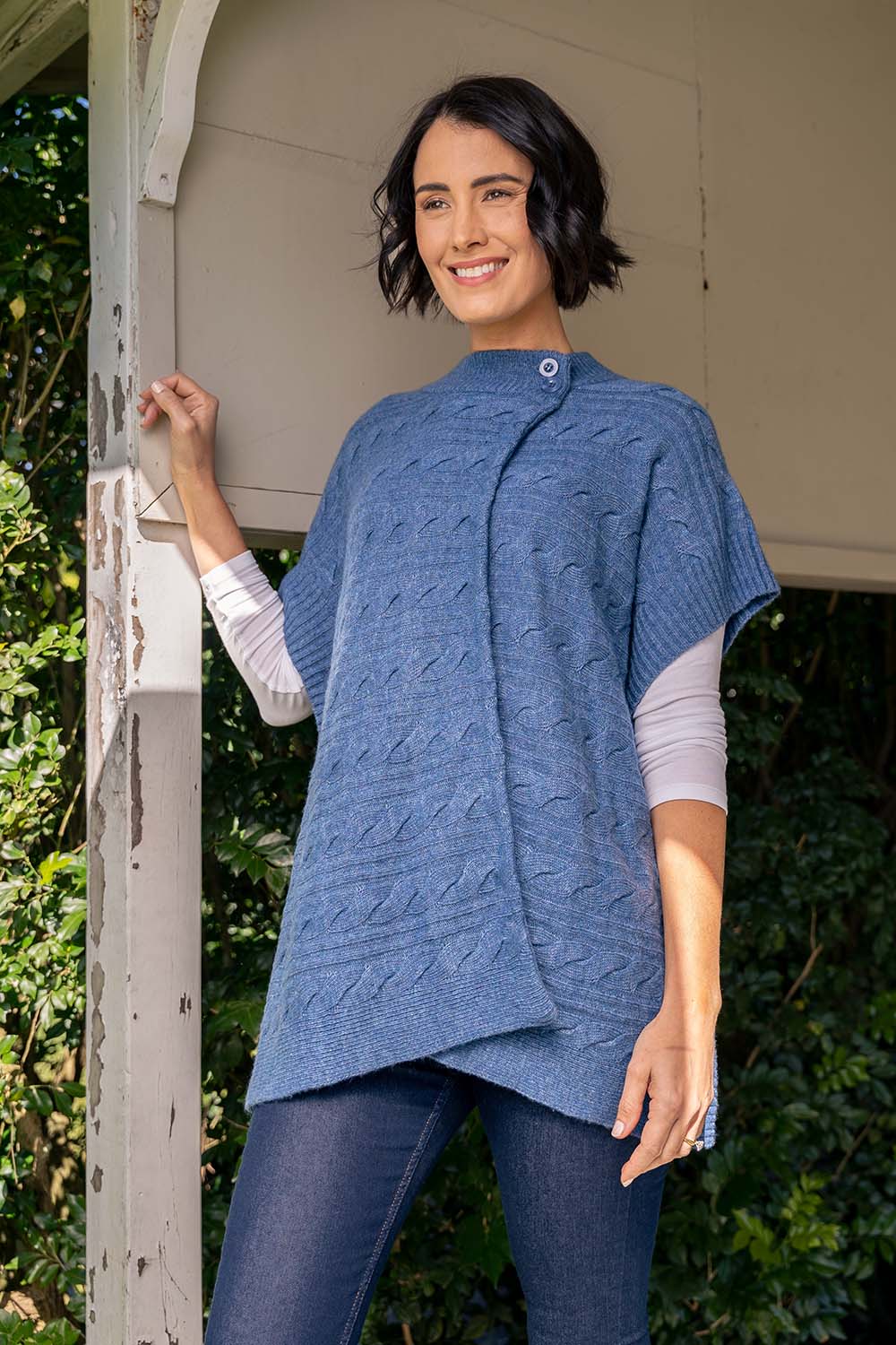 See Saw Women's Vests Blue Knit