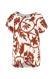 Product shot of the Havana Tee in colour Cubanbloom, from the front