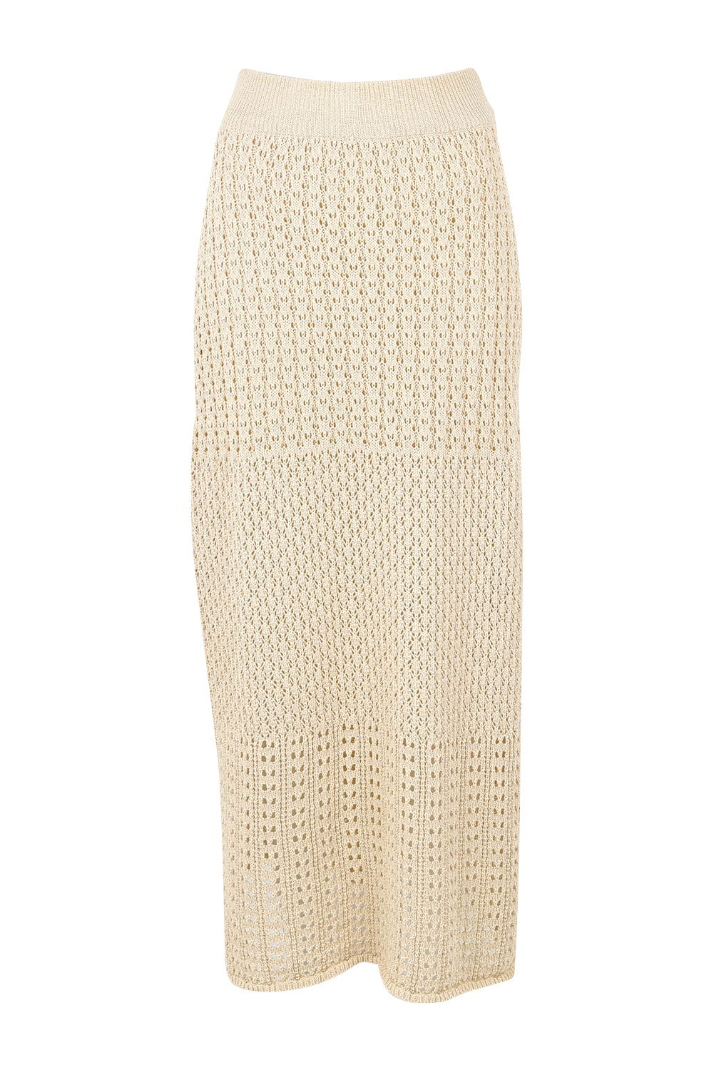 Product shot of the Kasbah Skirt in colour Natural, from the back