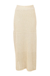 Product shot of the Kasbah Skirt in colour Natural, from the back