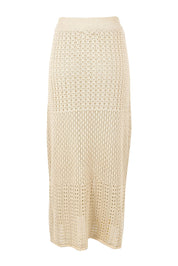 Product shot of the Kasbah Skirt in colour Natural, from the front